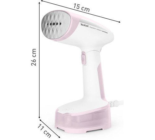 Отпариватель ручной Tefal Access Steam Pocket DT3050E1 1300Вт белый/розовый