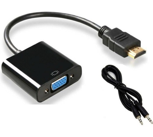 Переходник аудио-видео Premier 5-983 HDMI (m)/VGA (f)/Jack 3.5 (f) 0.15м. черный Переходник аудио-видео Premier 5-983 HDMI (m)/VGA (f)/Jack 3.5 (f) 0.15м. черный