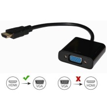 Переходник видео Premier 5-983B HDMI/VGA (f) 0.15м. черный