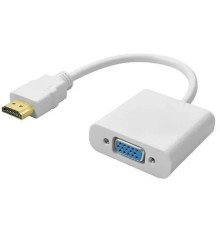 Переходник видео Premier 5-983B HDMI (m)/VGA (f) 0.15м. белый