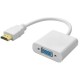 Переходник видео Premier 5-983B HDMI (m)/VGA (f) 0.15м. белый