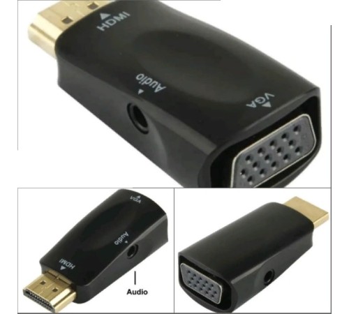 Переходник аудио-видео Premier 5-983AC HDMI (m)/VGA (f)/Jack 3.5 (f) черный Переходник аудио-видео Premier 5-983AC HDMI (m)/VGA (f)/Jack 3.5 (f) черный