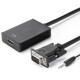 Переходник аудио-видео Premier 5-982-0.15 VGA (m)/HDMI (f)/Jack 3.5 (f) 0.20м. черный