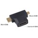 Переходник аудио-видео Premier 5-895-6 Micro HDMI (m)/HDMI (f)/Mini HDMI (m) черный