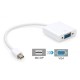 Переходник видео Premier 6-912 miniDisplayport (m)/VGA (f) 0.15м. белый