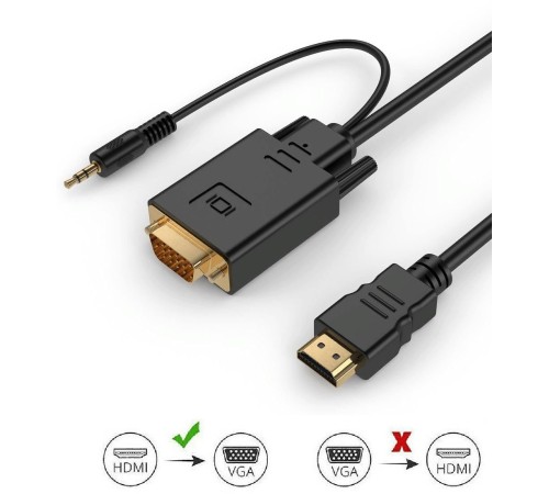 Кабель-переходник аудио-видео Premier 5-983AU HDMI (m)/VGA (m) 1.8м. черный (5-983AU 1.8) Кабель-переходник аудио-видео Premier 5-983AU HDMI (m)/VGA (m) 1.8м. черный (5-983AU 1.8)