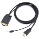 Кабель-переходник аудио-видео Premier 5-983AU HDMI (m)/VGA (m) 3м. позолоч.конт. черный (5-983AU 3.0)