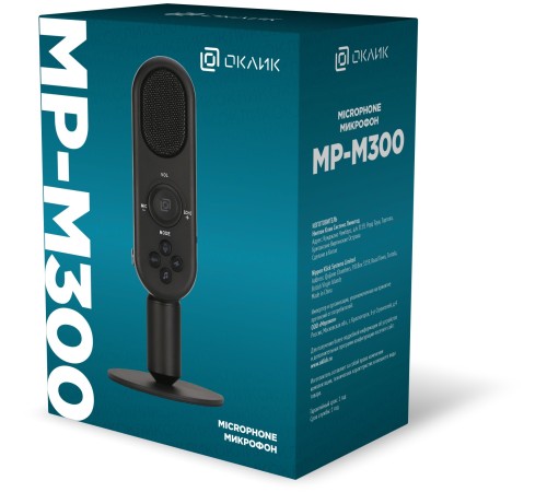 Микрофон проводной Оклик MP-M300 1.5м черный Микрофон проводной Оклик MP-M300 1.5м черный