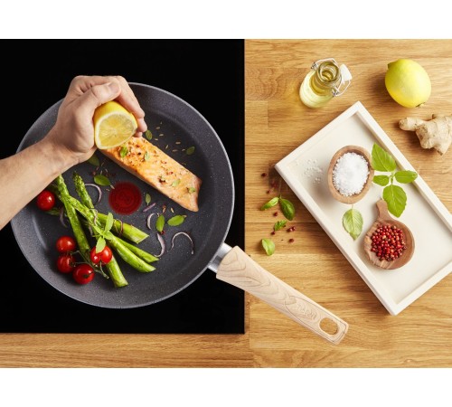 Сковорода Tefal Natural Force G2660772 круглая 30см покрытие: Mineralia+ non-stick ручка несъемная (без крышки) серый (2100118266)