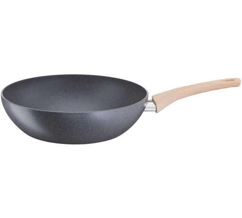 Сковорода ВОК (WOK) Tefal Natural Force G2661972 круглая 28см покрытие: Mineralia+ non-stick ручка несъемная (без крышки) серый (2100118262)