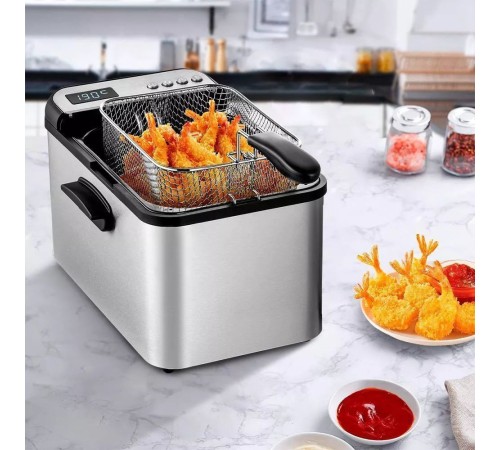 Фритюрница Kitfort КТ-4079 2740Вт серебристый/черный Фритюрница Kitfort КТ-4079 2740Вт серебристый/черный