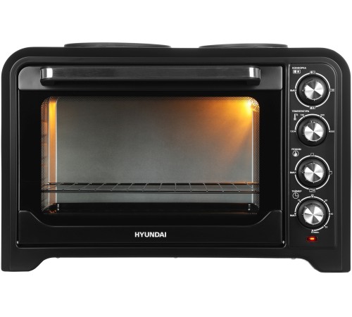 Мини-печь Hyundai MIO-HY098 42л. 1600Вт черный Мини-печь Hyundai MIO-HY098 42л. 1600Вт черный