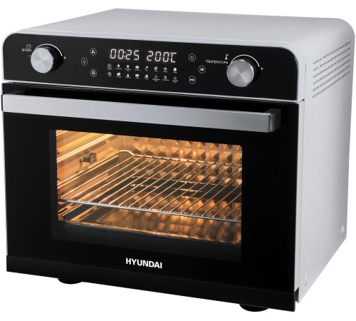 Мини-печь Hyundai MIO-HY087 36л. 1700Вт серебристый/черный Мини-печь Hyundai MIO-HY087 36л. 1700Вт серебристый/черный