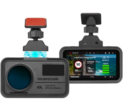 Видеорегистратор с радар-детектором TrendVision Hybrid Signature Real 4K Max GPS ГЛОНАСС черный Видеорегистратор с радар-детектором TrendVision Hybrid Signature Real 4K Max GPS ГЛОНАСС черный