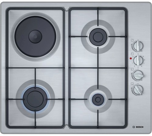 Газовая варочная поверхность Bosch PBY6C5B62O серебристый Газовая варочная поверхность Bosch PBY6C5B62O серебристый
