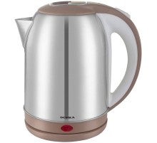 Чайник электрический Supra KES-1825 1.8л. 1500Вт серебристый/бежевый корпус: металл/пластик