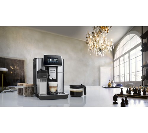 Кофемашина Delonghi Primadonna Soul ECAM610.74.MB 1450Вт черный/серебристый Кофемашина Delonghi Primadonna Soul ECAM610.74.MB 1450Вт черный/серебристый