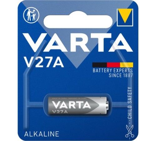 Батарея Varta Electronics BL1 Alkaline LR27/A27/MN27 (1шт) блистер Батарея Varta Electronics BL1 Alkaline LR27/A27/MN27 (1шт) блистер