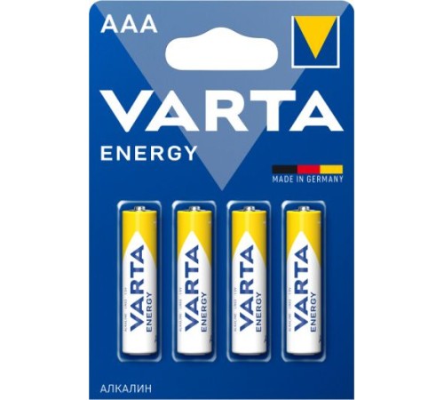 Батарея Varta Energy LR03 BL4 Alkaline AAA (4шт) блистер Батарея Varta Energy LR03 BL4 Alkaline AAA (4шт) блистер