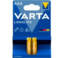 Батарея Varta Longlife Alkaline LR03 AAA (2шт) блистер