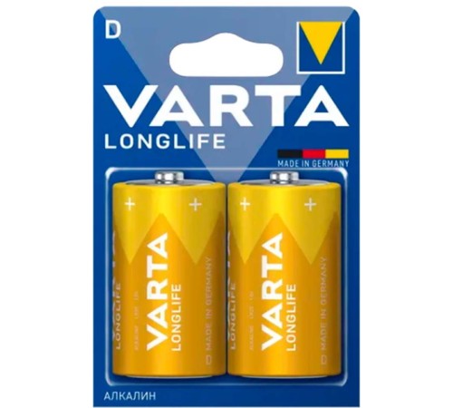 Батарея Varta Longlife LR20 Alkaline D (2шт) блистер Батарея Varta Longlife LR20 Alkaline D (2шт) блистер