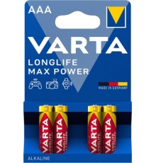 Батарея Varta LongLife Max Power LR03 Alkaline AAA (4шт) блистер