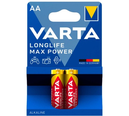 Батарея Varta LongLife Max Power LR6 Alkaline AA (2шт) блистер Батарея Varta LongLife Max Power LR6 Alkaline AA (2шт) блистер