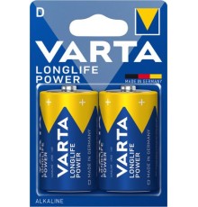 Батарея Varta Longlife power LR20 BL2 Alkaline D (2шт) блистер