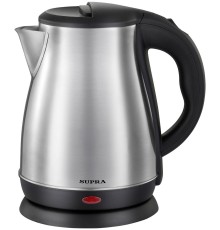 Чайник электрический Supra KES-1822 1.8л. 1500Вт серебристый/черный корпус: металл