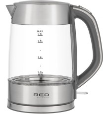 Чайник электрический Red Solution RK-G138 1.7л. 2200Вт серый корпус: стекло