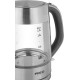 Чайник электрический Red Solution RK-G138 1.7л. 2200Вт серый корпус: стекло