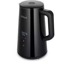 Чайник электрический Kitfort КТ-6186 1.5л. 1800Вт черный корпус: пластик