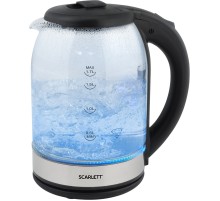 Чайник электрический Scarlett SC-EK27G10 1.7л. 1800Вт прозрачный/черный корпус: стекло/пластик