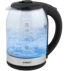 Чайник электрический Scarlett SC-EK27G10 1.7л. 1800Вт прозрачный/черный корпус: стекло/пластик