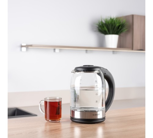 Чайник электрический Scarlett SC-EK27G10 1.7л. 1800Вт прозрачный/черный корпус: стекло/пластик Чайник электрический Scarlett SC-EK27G10 1.7л. 1800Вт прозрачный/черный корпус: стекло/пластик