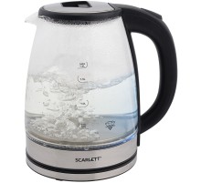 Чайник электрический Scarlett SC-EK27G30 1.8л. 1800Вт сталь/черный корпус: стекло/пластик
