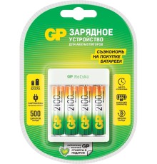 Зарядное устройство GP Rechargeable GP E411/210AAHCCS-2CR1 AA/AAA NiMH 2100mAh (4шт) блистер