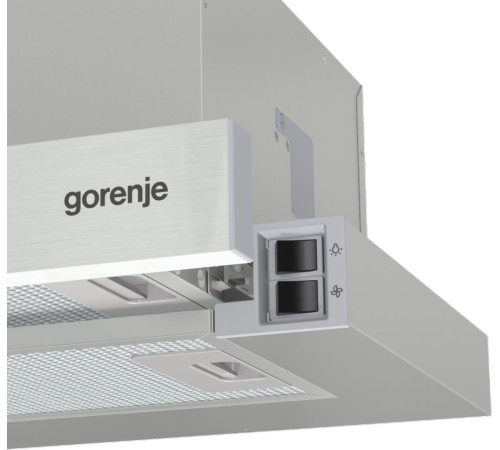 Вытяжка встраиваемая Gorenje TH606E4X нержавеющая сталь управление: кнопочное (1 мотор)