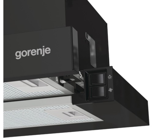 Вытяжка встраиваемая Gorenje TH606E4B черный управление: кнопочное (1 мотор)