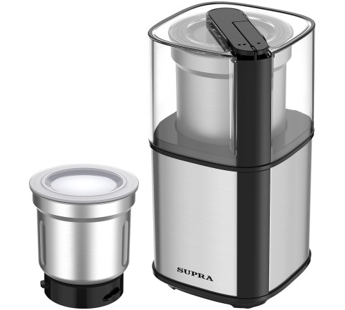 Кофемолка Supra CGS-320 300Вт сист.помол.:ротац.нож вместим.:80гр серебристый Кофемолка Supra CGS-320 300Вт сист.помол.:ротац.нож вместим.:80гр серебристый