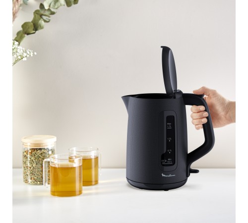 Чайник электрический Moulinex Morning BY2M0810 1.7л. 2400Вт черный корпус: пластик (7211419022)