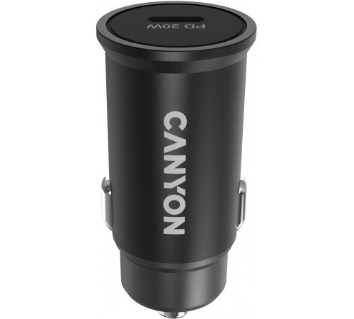 Автомобильное зар./устр. Canyon CNS-CCA20B 20W 3A (PD+QC) USB Type-C универсальное черный Автомобильное зар./устр. Canyon CNS-CCA20B 20W 3A (PD+QC) USB Type-C универсальное черный