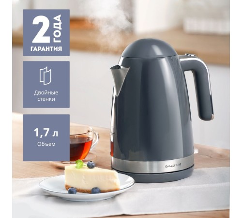 Чайник электрический Galaxy Line GL 0332 1.7л. 2200Вт графит корпус: металл/пластик (ГЛ0332ЛГР) Чайник электрический Galaxy Line GL 0332 1.7л. 2200Вт графит корпус: металл/пластик (ГЛ0332ЛГР)