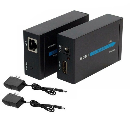 Адаптер аудио-видео Premier 5-877 HDMI (f)/RJ45 черный Адаптер аудио-видео Premier 5-877 HDMI (f)/RJ45 черный