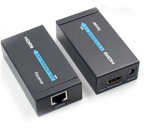 Адаптер аудио-видео Premier 5-877 HDMI (f)/RJ45 черный Адаптер аудио-видео Premier 5-877 HDMI (f)/RJ45 черный