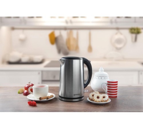 Чайник электрический Gorenje K15DWS 1.5л. 2200Вт нержавеющая сталь корпус: металл/пластик