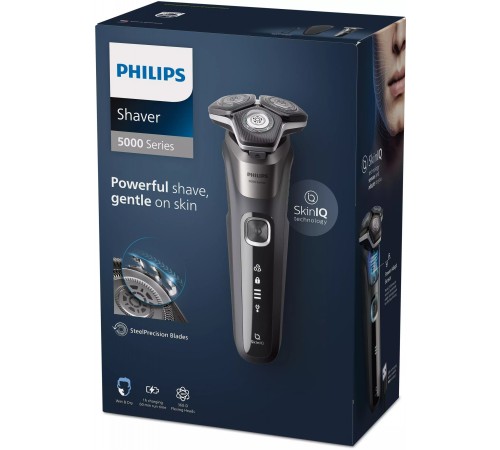 Бритва роторная Philips S5887/30 реж.эл.:3 питан.:аккум. серый/серебристый Бритва роторная Philips S5887/30 реж.эл.:3 питан.:аккум. серый/серебристый