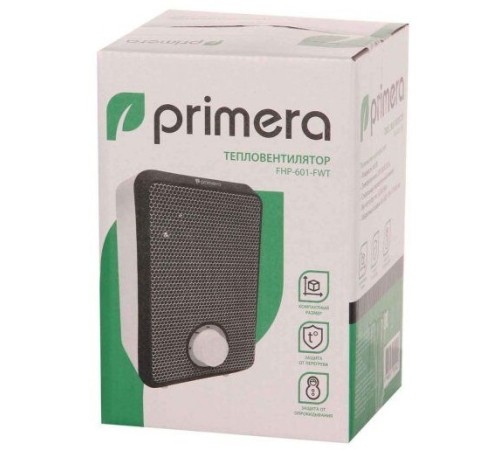 Тепловентилятор Primera FHP-601-FWT 600Вт белый/серый Тепловентилятор Primera FHP-601-FWT 600Вт белый/серый