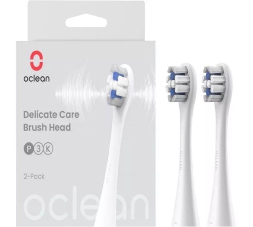Насадка для зубных щеток Oclean Delicate clean P3K4 (упак.:2шт) для зубных щеток Oclean Насадка для зубных щеток Oclean Delicate clean P3K4 (упак.:2шт) для зубных щеток Oclean