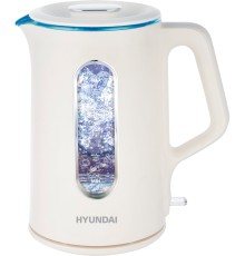 Чайник электрический Hyundai HYK-G8888 1.5л. 1700Вт кремовый/прозрачный корпус: стекло